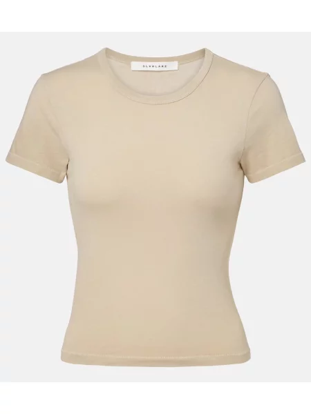 Tricou Slvrlake din jerseu bej