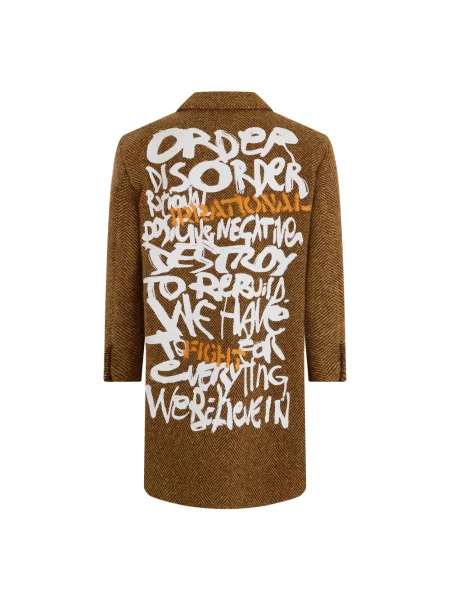 Płaszcz Moschino wełniany brązowy