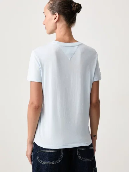 Tommy Jeans T-shirt z bawełną niebieska