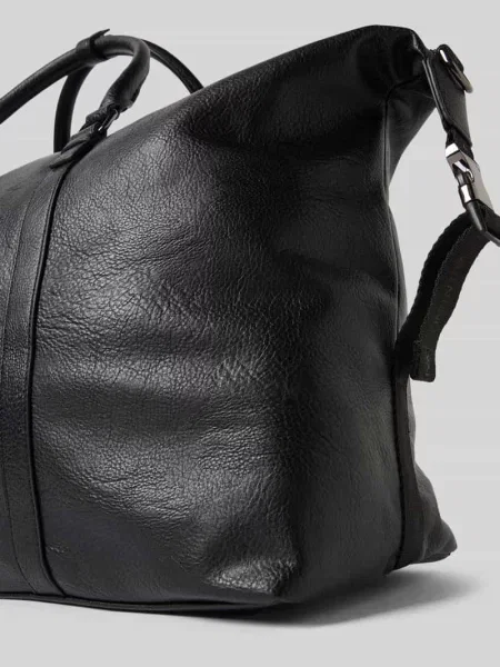 Torba weekendowa z detalem z logo Valentino czarna