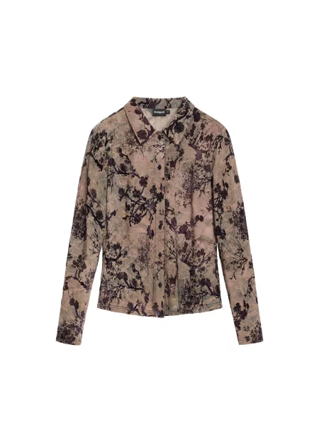 Desigual Bluză maro amestecat negru