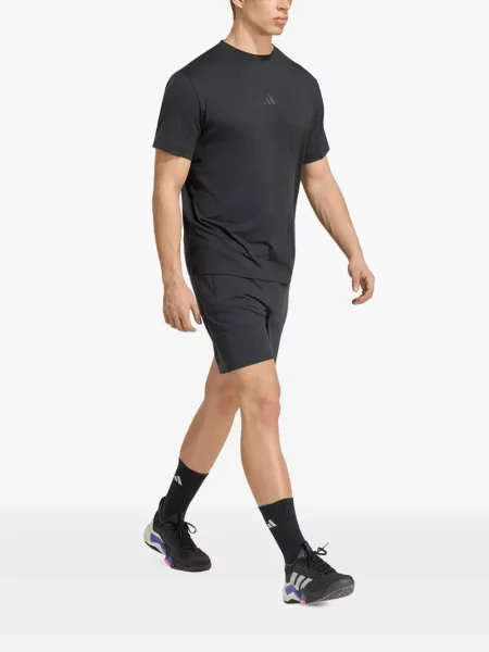 Scurt tricou Adidas alergare cu broderie portocaliu