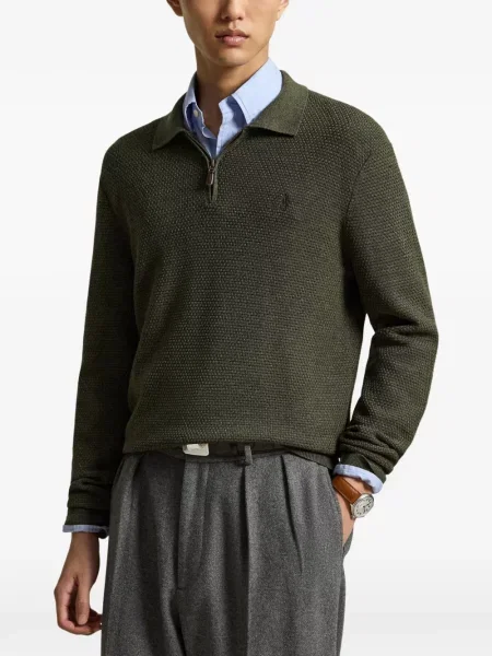 Șosete Polo Ralph Lauren cu broderie în carouri de flanelă verde