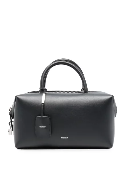 Geantă shopper Max Mara din piele gri