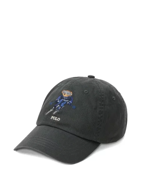 Șapcă Polo Ralph Lauren cu broderie din țesătură twill în carouri albastru