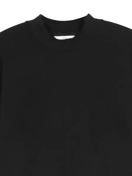 Lung tricou Hevo cu decolteu rotund negru