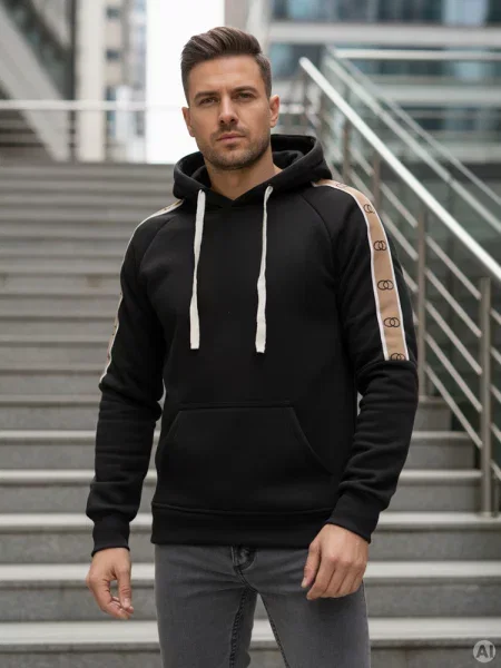 Bluza z kapturem Dstreet czarna