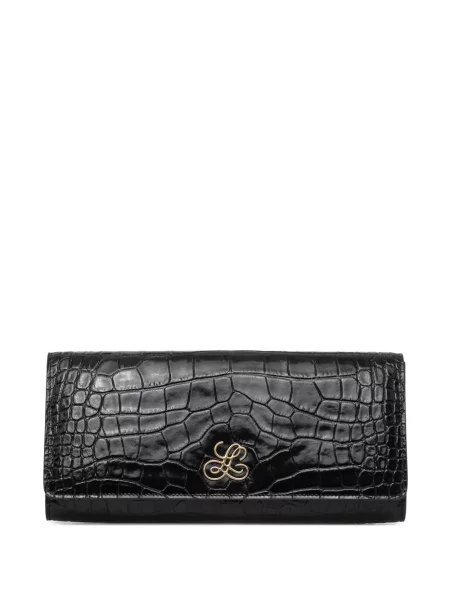 Geantă plic Luisa Spagnoli cu autograf negru