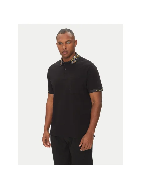 Versace Jeans Couture Pólóing Regular Fit fekete