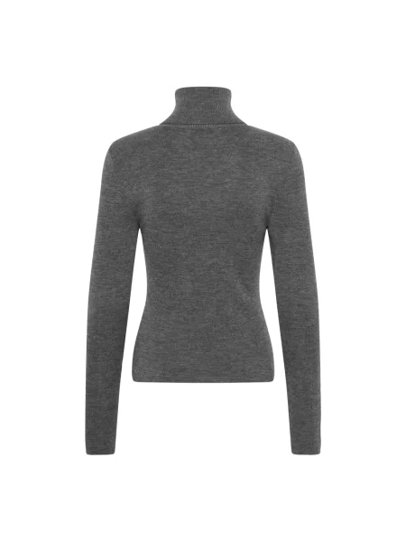 Sweter Gestuz z wysokim kołnierzem szary
