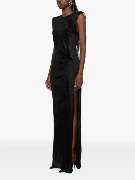 Rochie maxi Elisabetta Franchi drapată negru