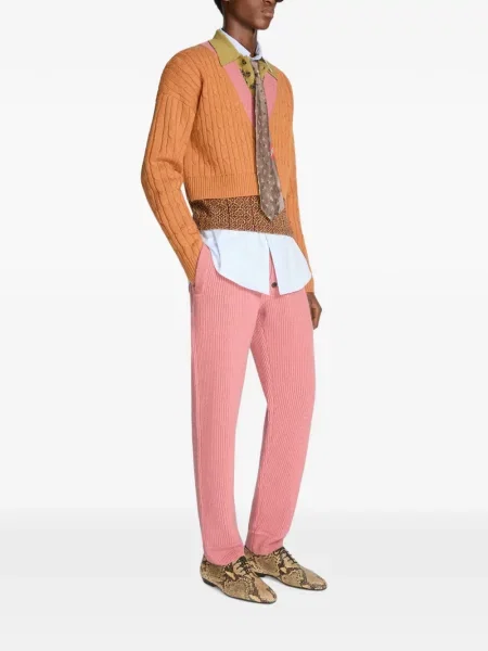 Pulover Dries Van Noten de lână portocaliu