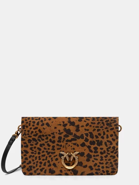 Pinko torebka zamszowa brązowa