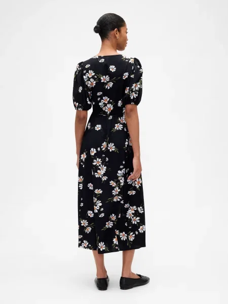 Rochie maxi Gap cu model floral negru