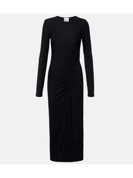 Maksi sukienka maxi Marant Etoile z dżerseju garniturowa czarna