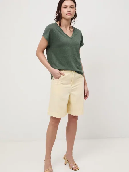 Medicine t-shirt lniany zielona