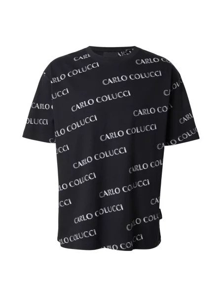 Carlo Colucci Tricou gri deschis / negru alb
