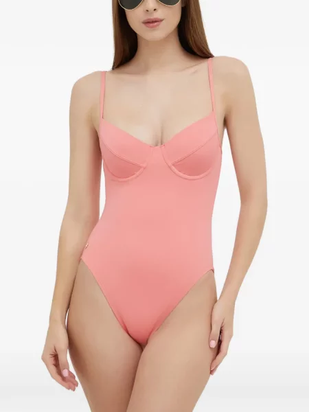 Curea Michael Michael Kors din piele cu imagine cu talie înaltă roz