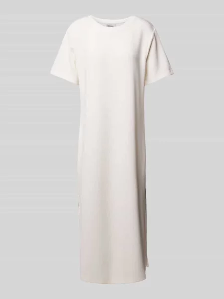 Sukienka T-shirtowa z okrągłym dekoltem model ‘Helle’ My Essential Wardrobe biała