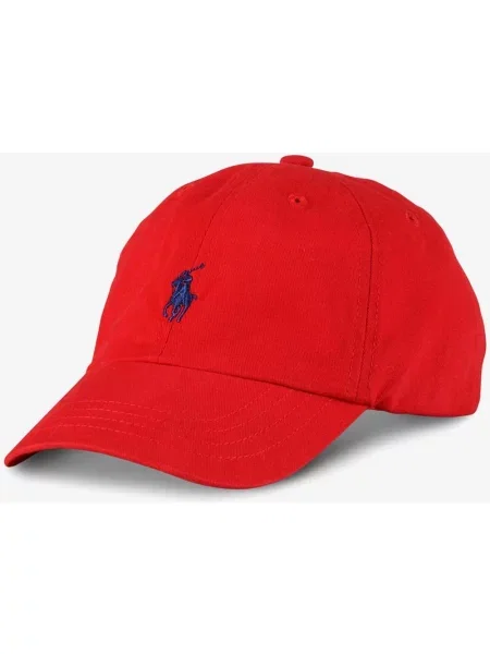 Czapka junior Ralph Lauren Chino Ball czerwona