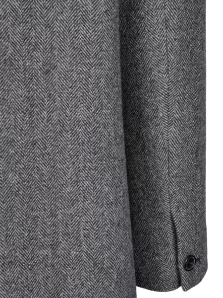 Palton Studio Tomboy de lână cu model herringbone gri