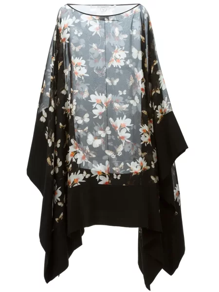 Poncho Givenchy cu model floral negru