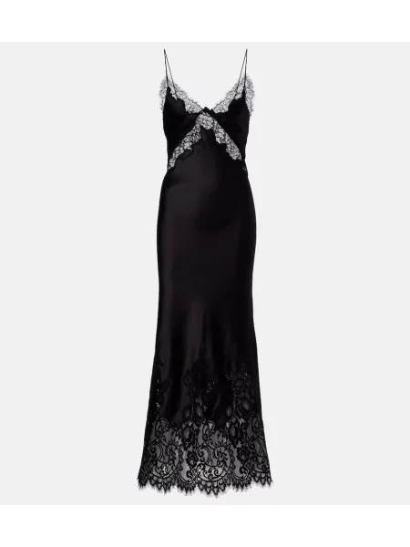 Rochie Rebecca Vallance din satin de costum negru