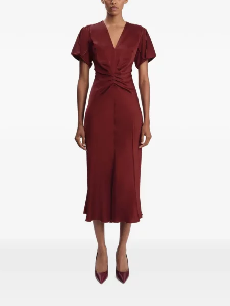 Rochie midi Victoria Beckham roșu