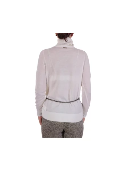 Sweter z golfem Michael Kors wełniany do golfa beżowy