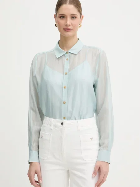 Marciano by Guess koszula z lyocellem TEA niebieska