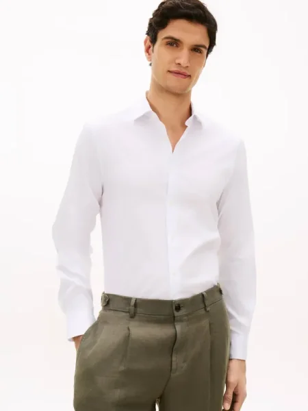 Tommy Hilfiger Cămașă | stretch alb