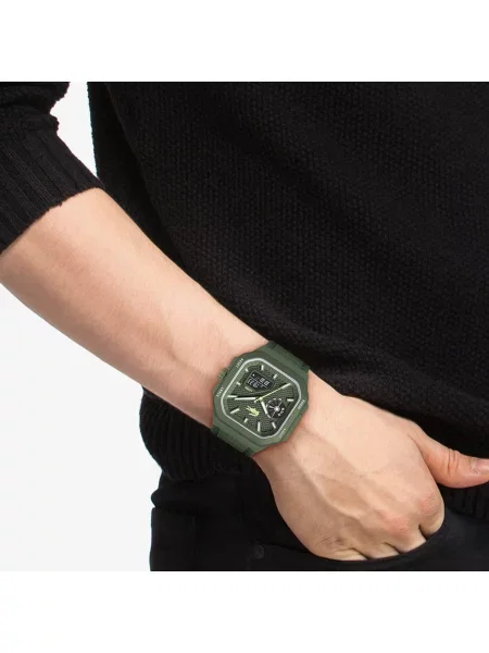 Lacoste Zegarek Męski Khaki zielony