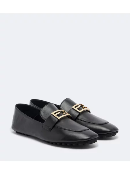 Pantofi loafer Fendi din piele negru