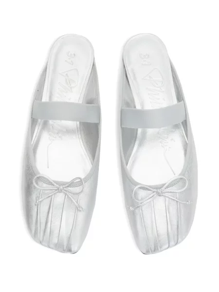 Papuci tip mules 3.1 Phillip Lim cu funde argintiu