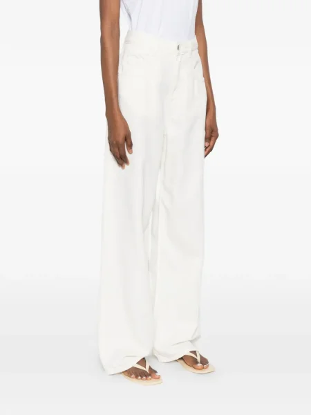 Pantaloni Icon Denim din lyocell alb