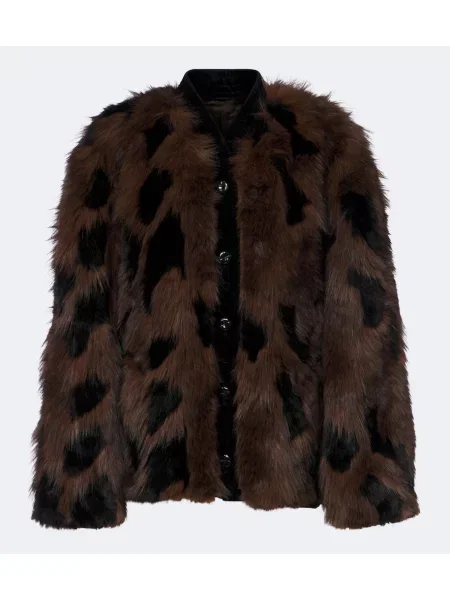Bunda Blazé Milano s potlačou s leopardím vzorom hnedá