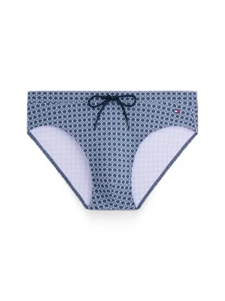 Slip de baie Tommy Hilfiger cu cordon albastru