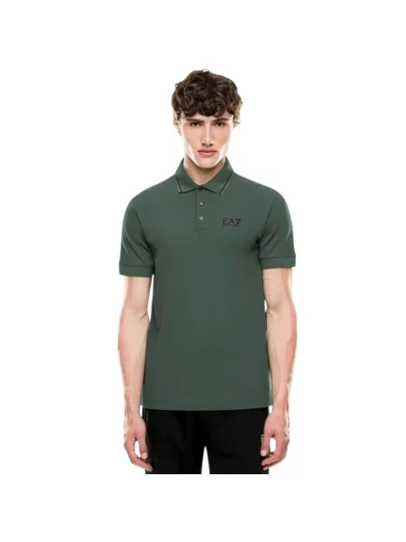 Koszulka polo o kroju regular fit z nadrukiem z logo Ea7 Emporio Armani zielona