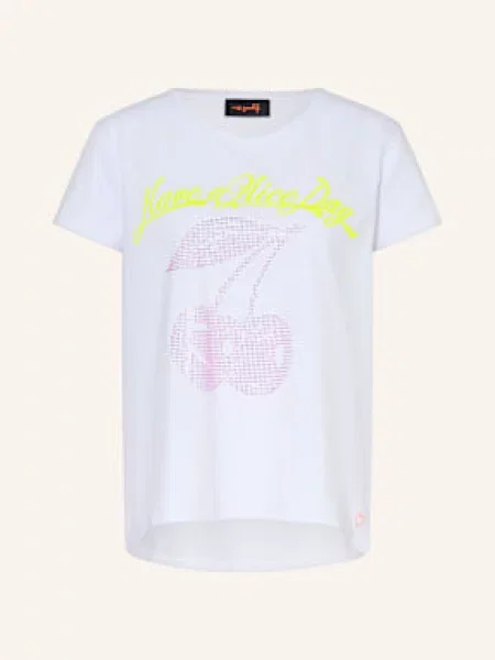 Miss Goodlife T-Shirt Have A Nice Day Z Ozdobnymi Kamykami weiss biała