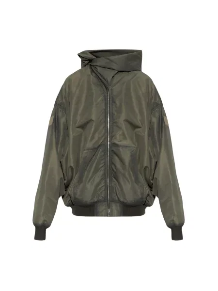 Kurtka Rick Owens pikowana zielona