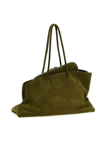 Shopperka The Attico skórzana zielona