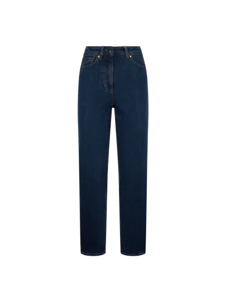 Jeansy Peserico z autografem niebieskie