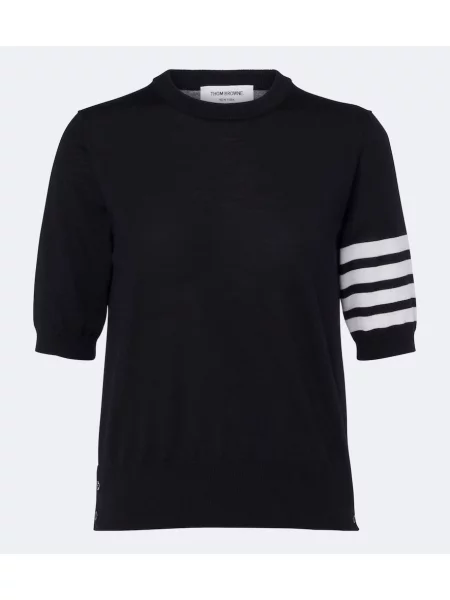 Vlněný svetr Thom Browne modrý