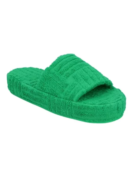 Klapki Bottega Veneta zielone