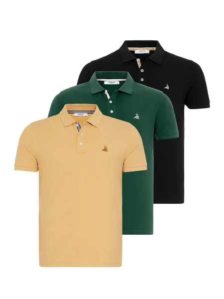 By Diess Collection Tricou galben / verde / negru alb