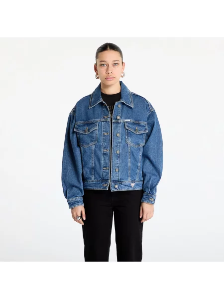 Kurtka Guess JEANS Oversize Trucker Jacket Gj Medium Wash S niebieska