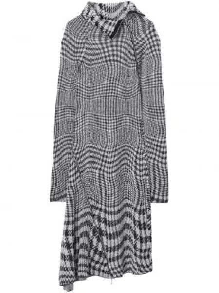 Rochie midi Burberry cu model pepito negru