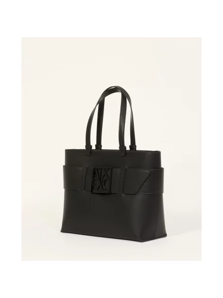 Duża shopperka Armani Exchange czarna