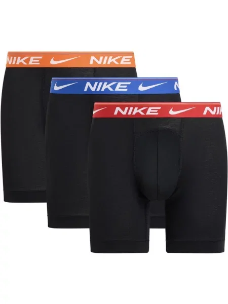 Bokserki Nike Brief Logo pomarańczowo niebiesko czerwone 3 sztuki S czarne