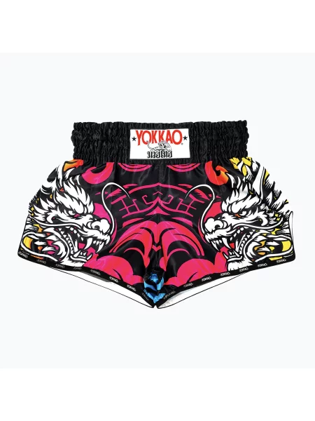 Tréninkové šortky YOKKAO Dragon Muay Thai pink/blue modré